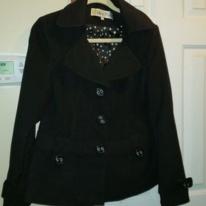 Black Miss Posh Peacoat